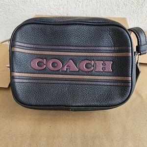 NWT Coach Jamie Camera Logo Black and Brown Crossbody Bag